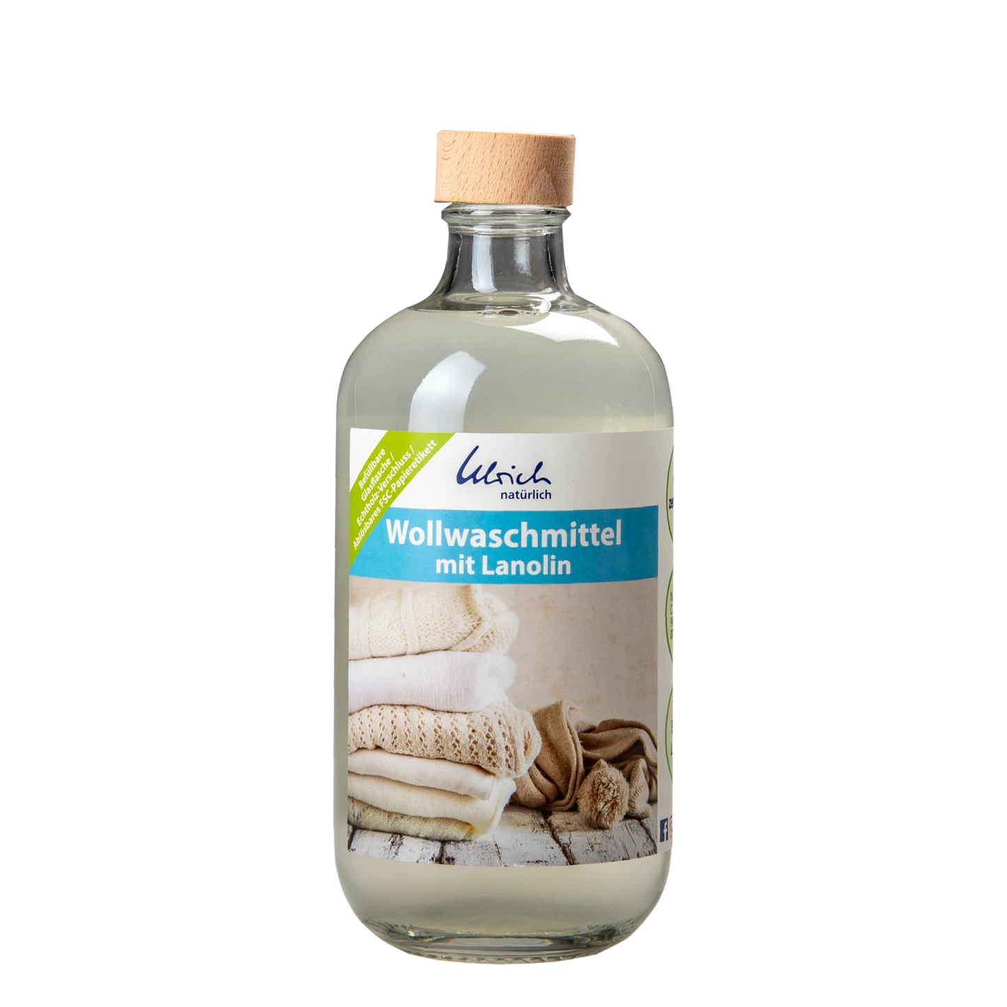 Ulrich Natürlich - Vaskemiddel til uld med lanolin - glasflaske - 500 ml