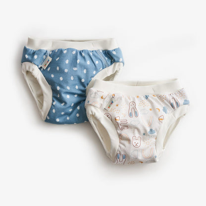 ImseVimse - Trainingpants - Blue Dots/White Teddy - 2 stk