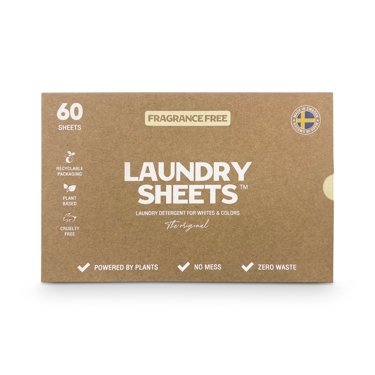 Laundry Sheets - vaskemiddel i ark - uden duft