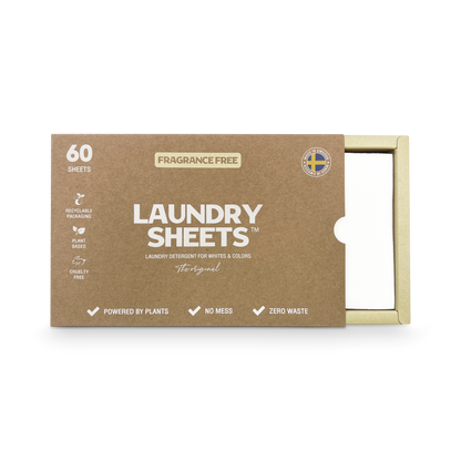 Laundry Sheets - vaskemiddel i ark - uden duft
