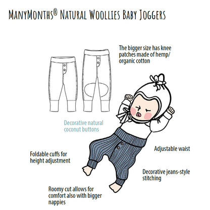 ManyMonths - Baby Joggers - Joggingbukser i merinould